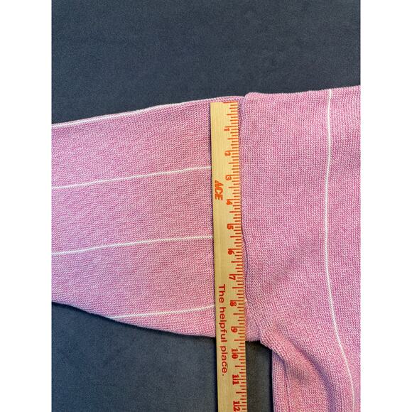 Vintage Head Sportswear V-Neck Sweater Pink/White Womens Lg Made in USA - Picture 8 of 10